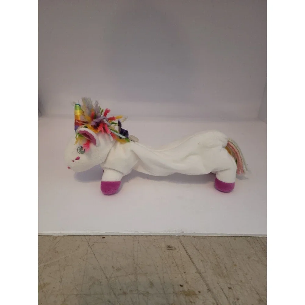 Lisa Frank Plush Rainbow Unicorn Pencil Pouch Holder